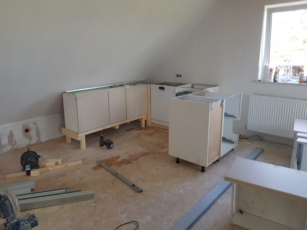 Eigenhandige verbouwing van vakantiewoning Canhusen in maart 2023